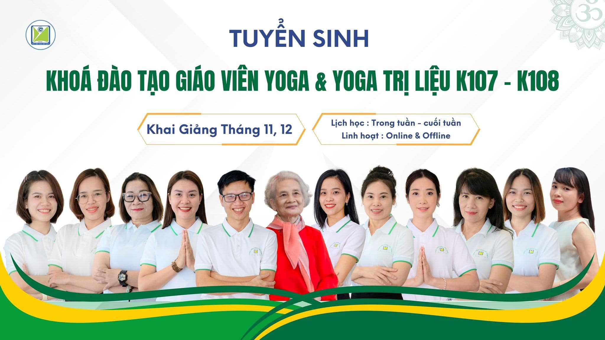 KHAI GIẢNG KHÓA ĐÀO TẠO GIÁO VIÊN YOGA & YOGA TRỊ LIỆU K107 - K108